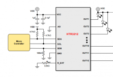 HTR3239 8x8/7x9 陣列 LED 驅(qū)動器